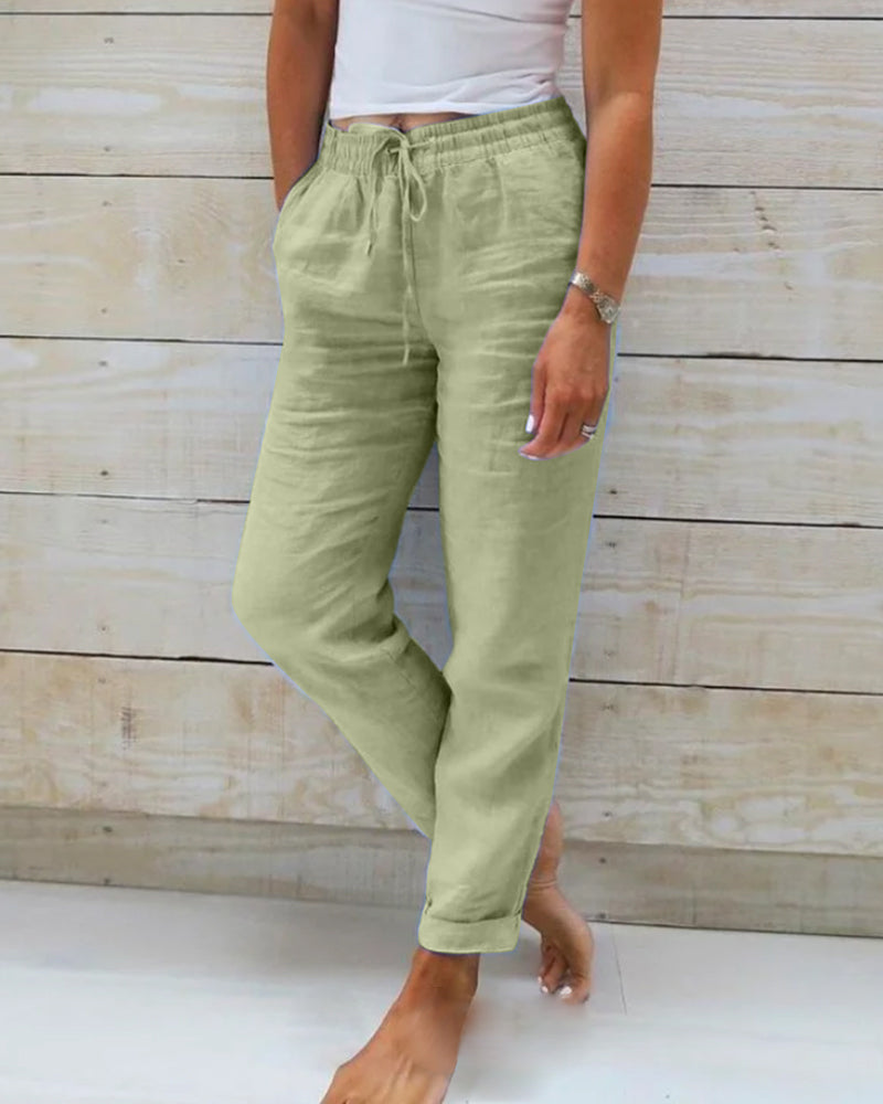 Livia | Luftige Leinenhose mit Stretch-Komfort