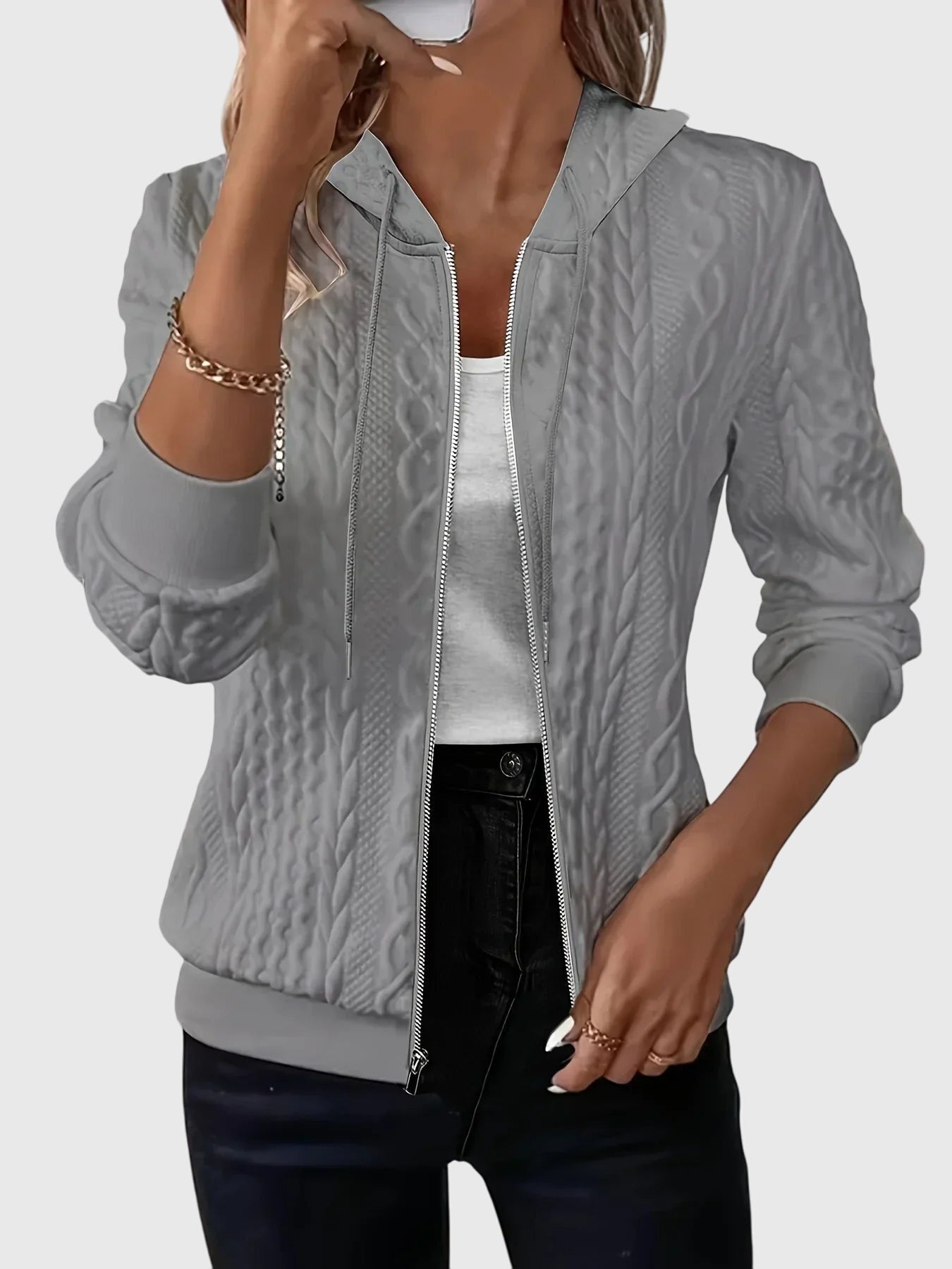 Lena | Hettegenser med glidelås