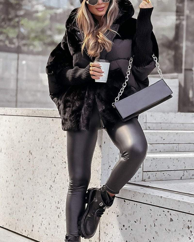 Elly | Varm vattert jakke med hette