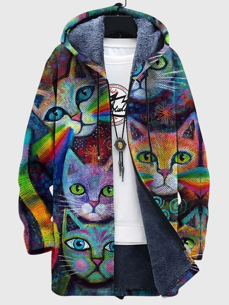 Anna | Jakke med kunstnerisk trykk