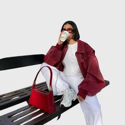 Faye | Overdimensjonert skinnjakke