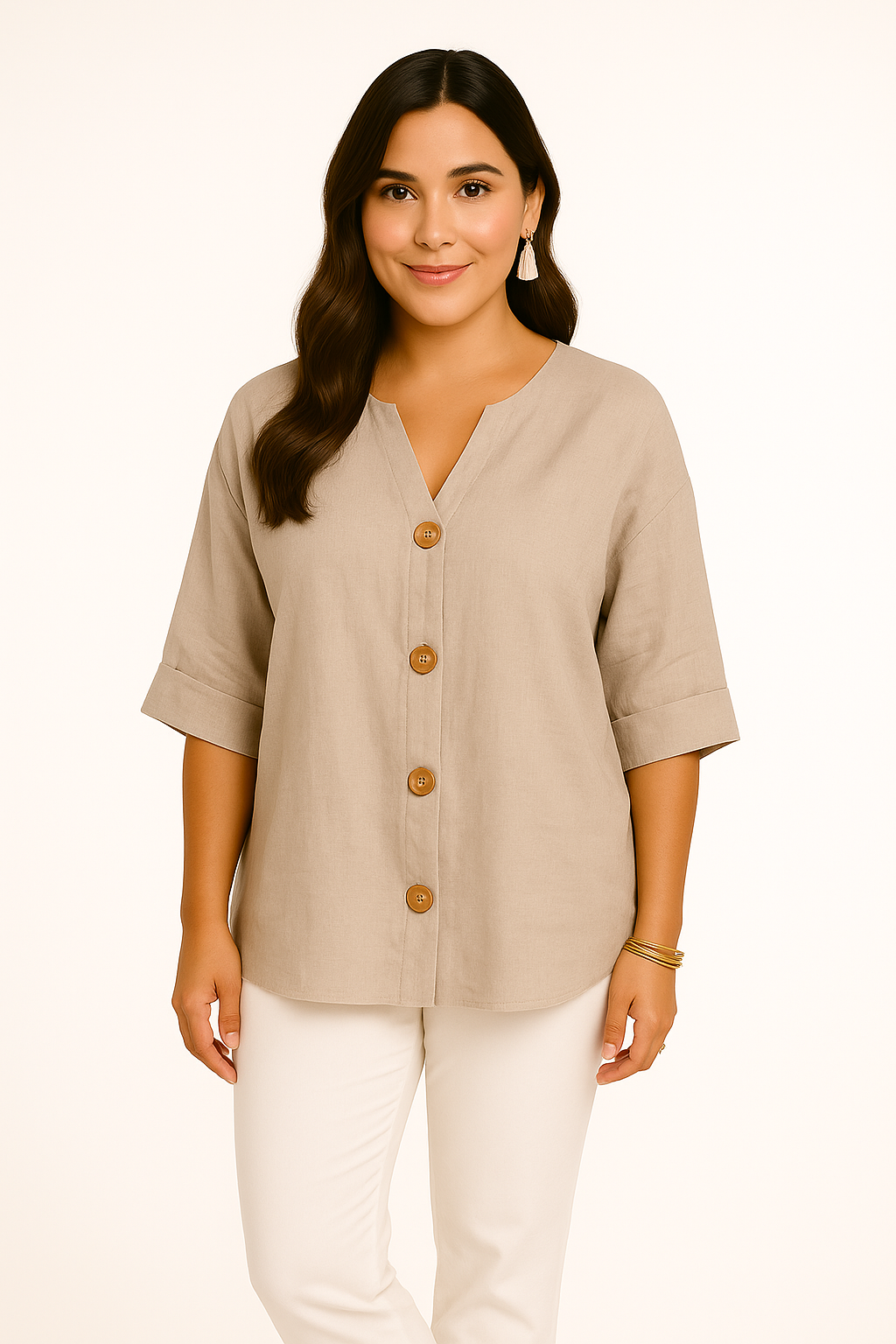 Cato | Lett og luftig lin skjorte