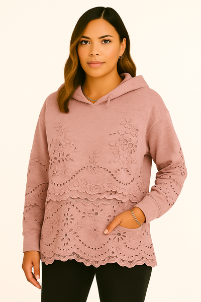 Sascha | Hettegenser med blomsterbroderi