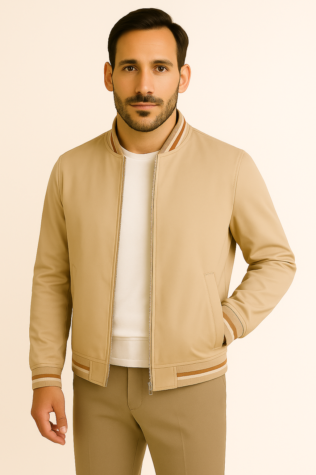 Ivar | Elegant bomberjakke med striper