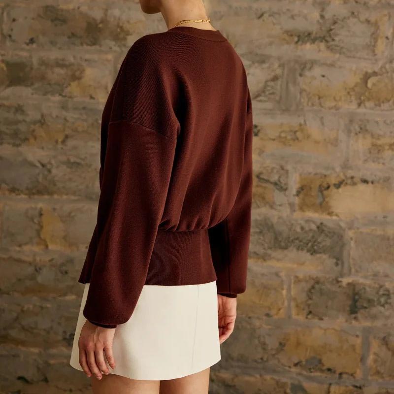 Zuzana | Stilig strikket genser med én knapp