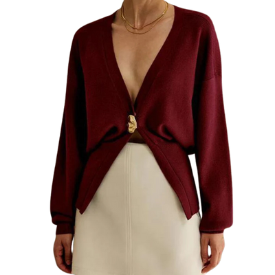 Zuzana | Stilig strikket genser med én knapp